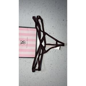 Victoria’s Secret Very Sexy Faux Leather High Leg Brown Thong Panty Sz XS NWT